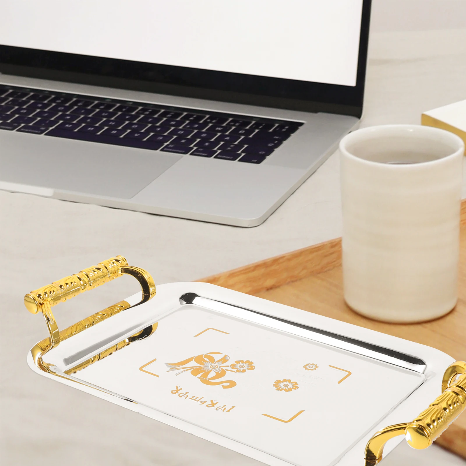 

Stainless Steel Fruit Plastic Dessert Tray Coffee Table Bread Serving Tray Elegant H Reusable Decorative Trays Easy