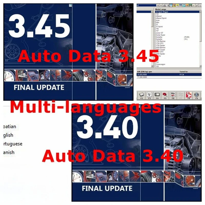 2025 hot Auto Repair Software AUTO DATA 3.45 Wiring Diagrams data with install video AutoData 3.40 Multi-languages CD USB Drive