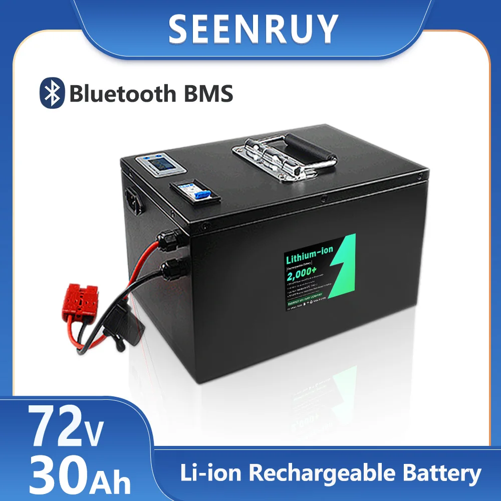 72v 30AH Li-ion With 84V Charger Lithium Polymer Battery Pack Built in BMS Perfect For UVAs AGVs Motorcycle Scooter