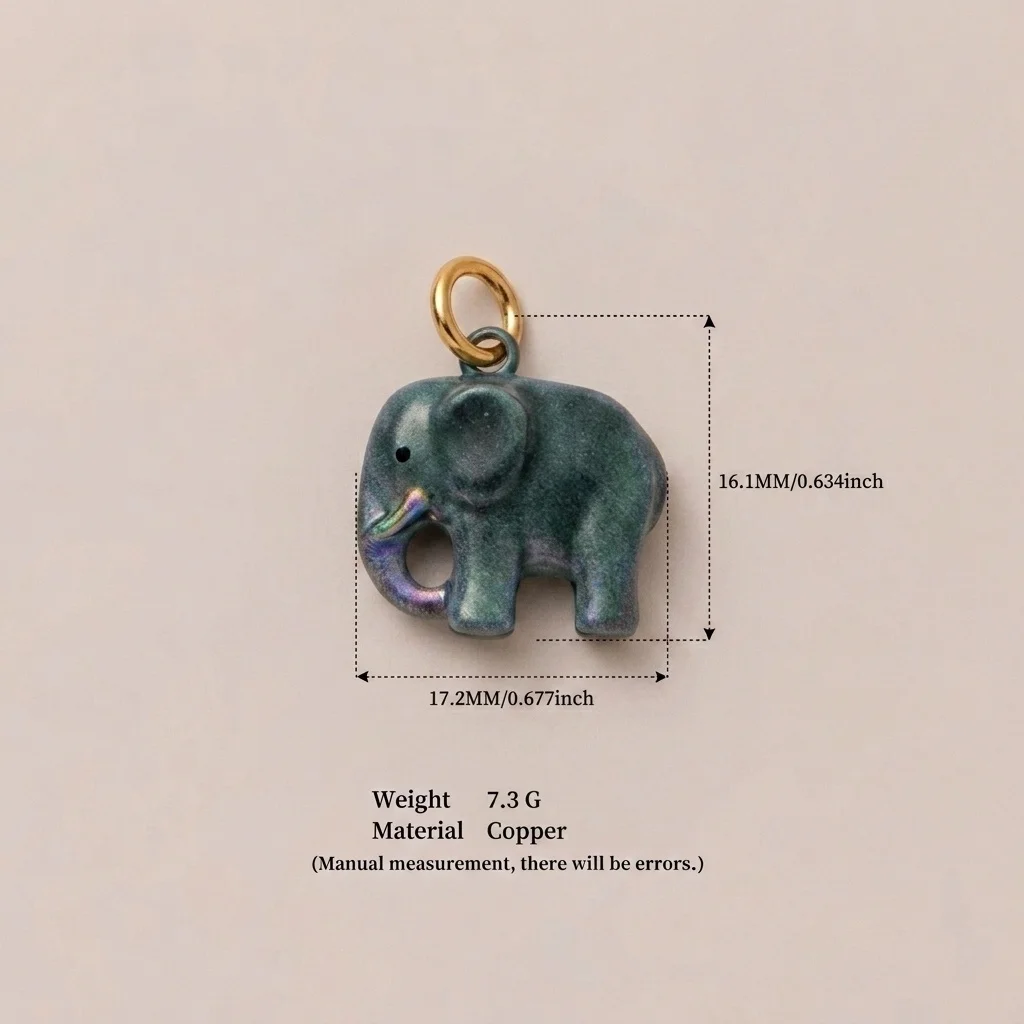 Niedliche und trendige neue Tier-Serie: Eichhörnchen, Eule, Elefant – DIY-Anhänger für die Schmuckherstellung – Detail 3