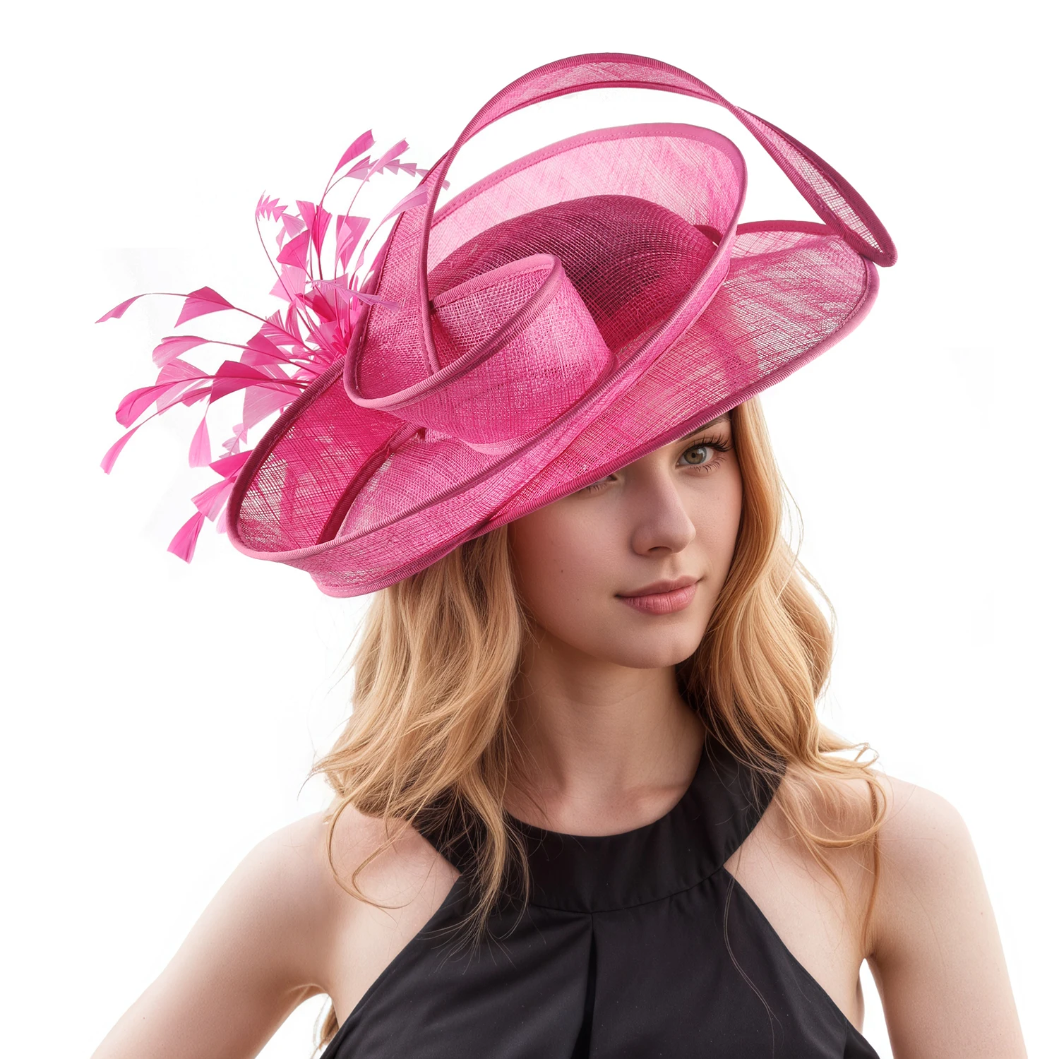 Christmas Sinamay Fascinator Fashion Wedding Hat Unique Derby Party Hat Fashion Photography Church Hats Bride Fascinators Female