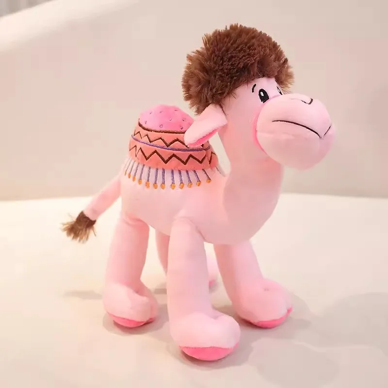 Adorable Muñeco de Peluche de Camello del Desierto Rosa, Lindo Animal Salvaje, Regalo de Cumpleaños para Niña o Niño, 1 Pieza