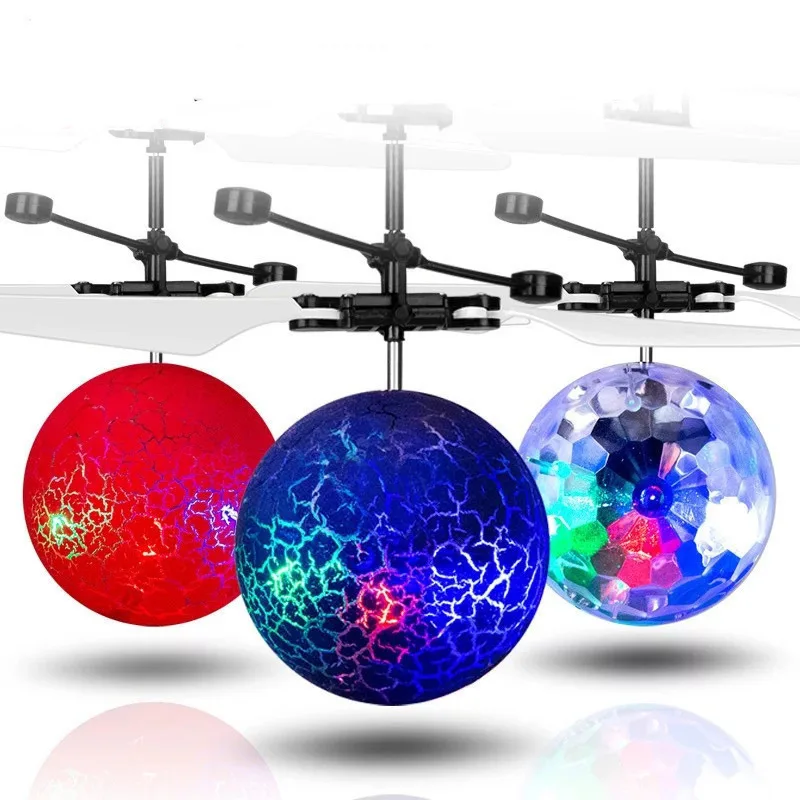 3 farben kinder Induktion Magische Elektrische Fliegende Ball Hubschrauber Mit LED-Licht Infrarot Sensor Spielzeug Für Baby Kinder Geschenk