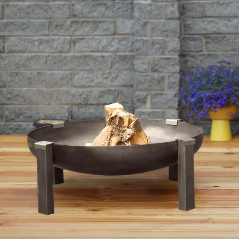 Outdoor camping garden BBQ ball wood burning fire pit bowl