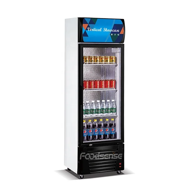 The best single door commercial glass display showcase drink coolers upright fridge refrigerators fridge showcase for sale