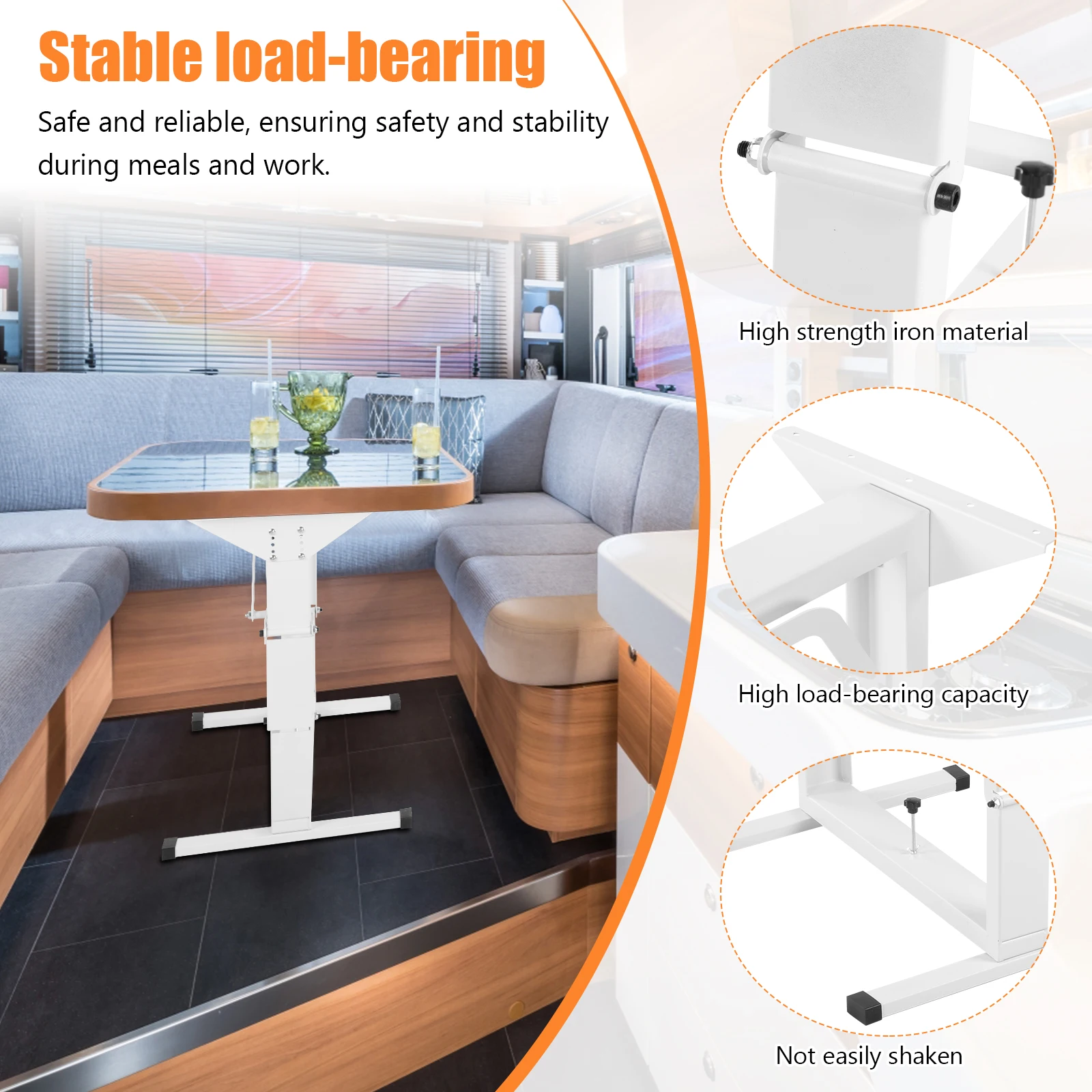

RV-Specific Folding Table Frame Multi-Purpose Desk Stand Lifting Legs Easy Install Suitable For Caravan Outdoor Activities