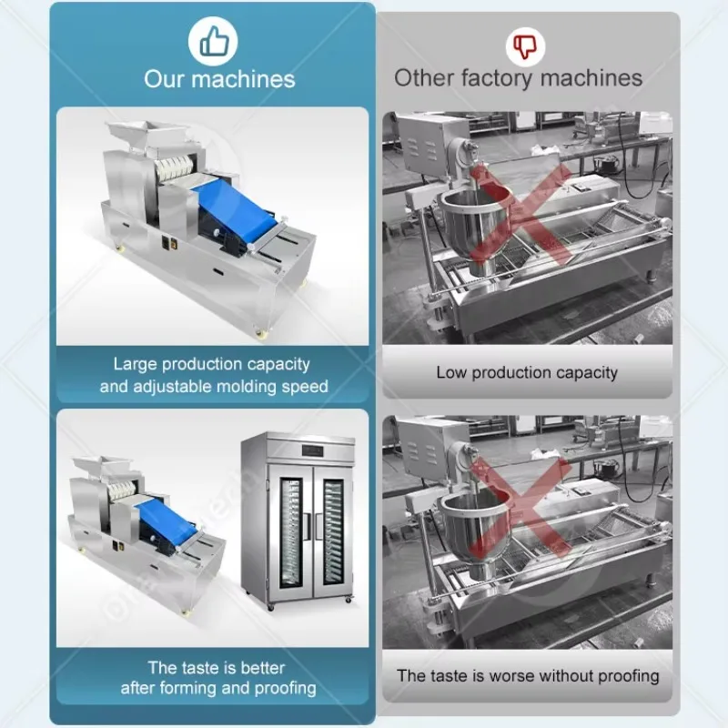 Automatische commerciële gist donut die machine maakt Kleine donutproductielijn