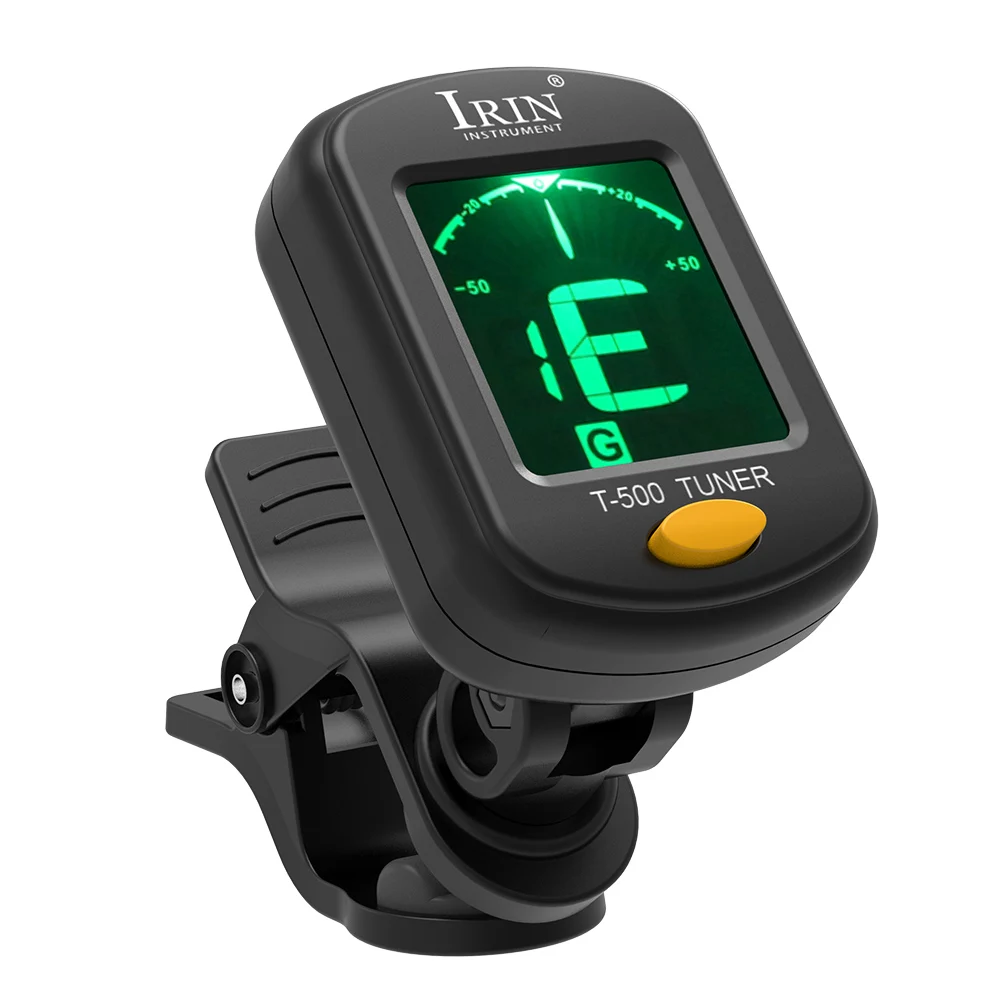 IRIN T-500 Guitar Tuner LCD Display Rotatable Clip-on Tuner For Chromatic Acoustic Guitar Bass Ukulele Beginner Accessories