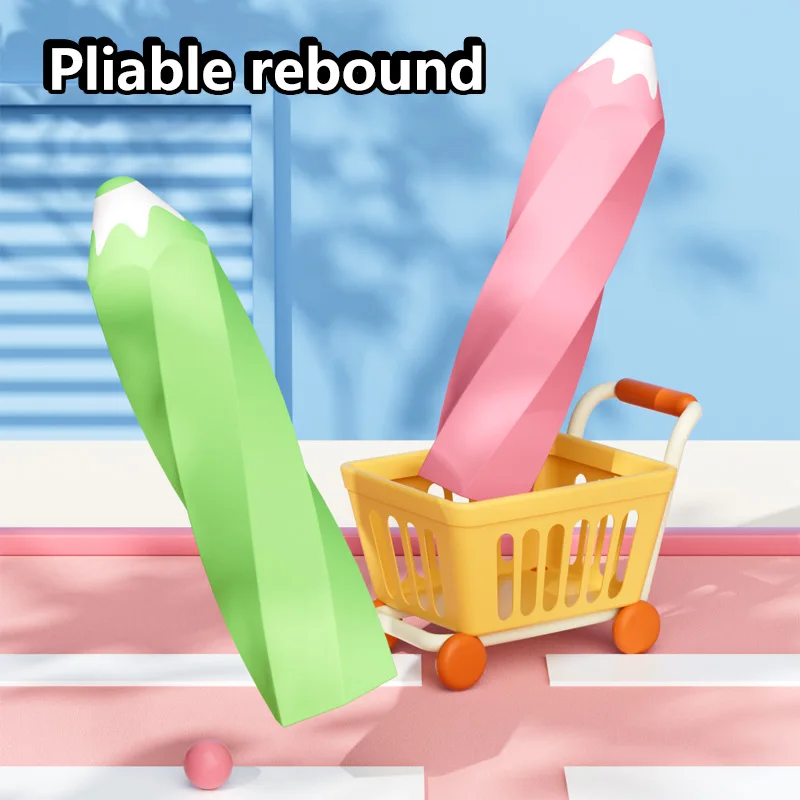 5 محايات ملونة على شكل قلم رصاص، مسح دقيق، مناسبة للمسح اليومي لمدرسة الأطفال والعائلة