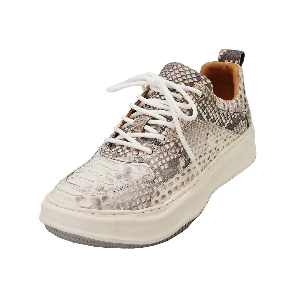

KEXIMA new Python skin Men snake shoes leisure white Men