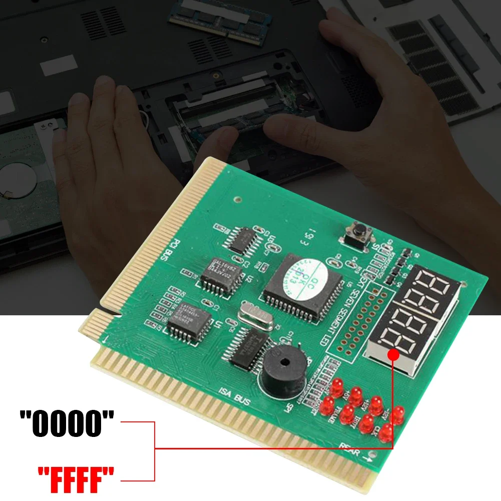 4-Digit PC Analyzer Computer Diagnostic Post Card Motherboard Tester for ISA PCI