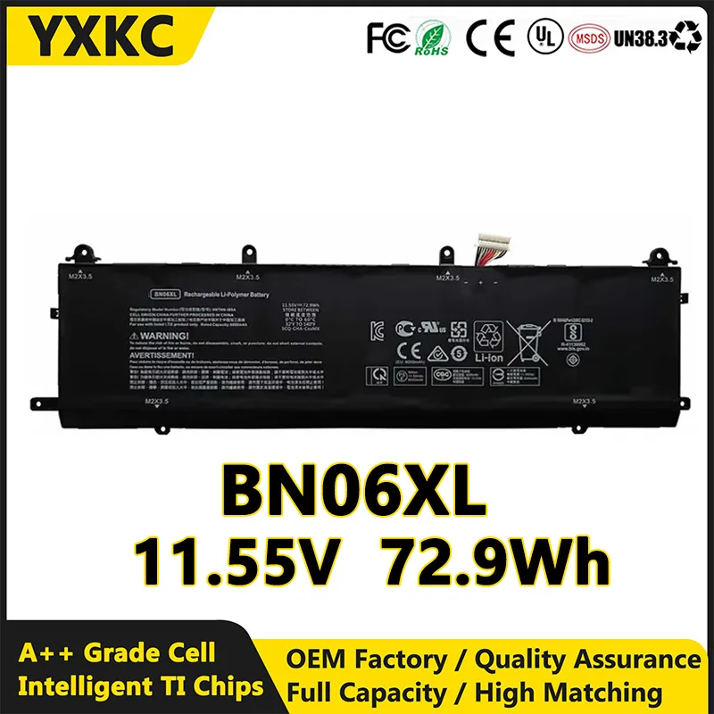 BN06XL 11.55V 72.9Wh  New Laptop Battery HSTNN-IB8W L68235-1C1 For HP Spectre X360 Convertible 15-EB0005UR 15-EB0025TX Series