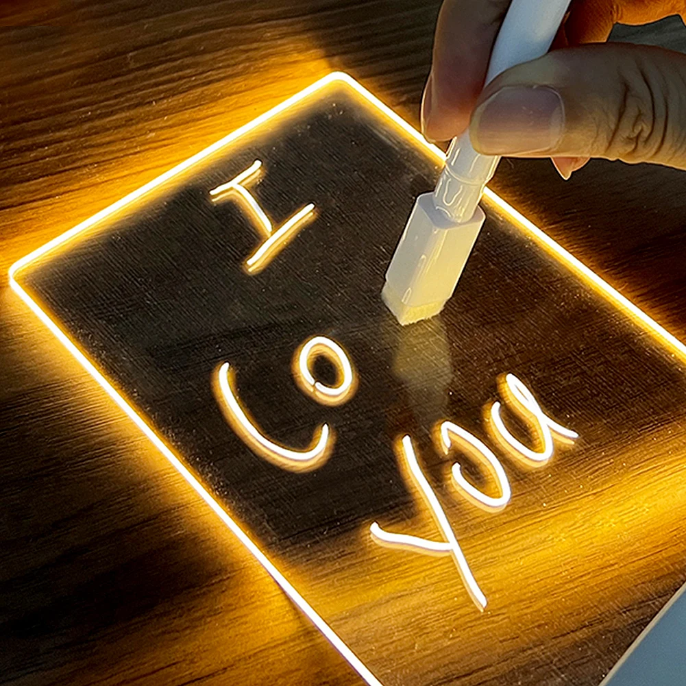 Note Board Creative Led Nachtlampje Usb Message Board Vakantie Licht Met Pen Gift Voor Kinderen Vriendin Decoratie Nacht Lamp