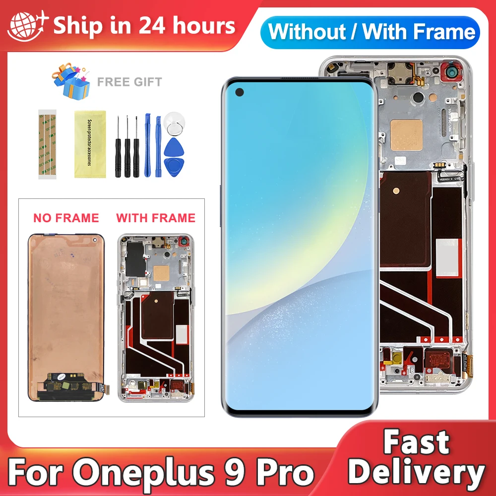 

OLED For oneplus 9Pro LE2121 LE2125 LE2123 LE2120 LCD Display Touch Screen Digitizer Assembly For 1+9Pro Display Screen