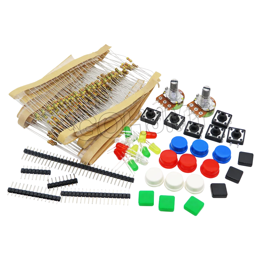 Starter Kit With Switch Color Led Resistors,Rotary Potentiometer For Arduino UNO R3 MEGA2560 MEGA328 Nano Parts Package