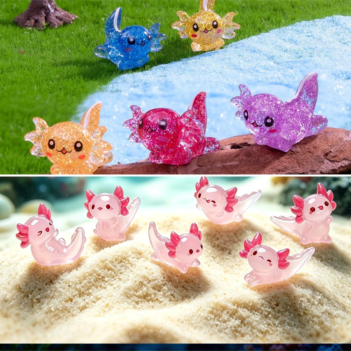 100pcs Cute Cartoon Ocean Animal Triceratops Hexagonal Arowana Home Decoration DIY Fairy Garden Landscape Dollhouse Decor