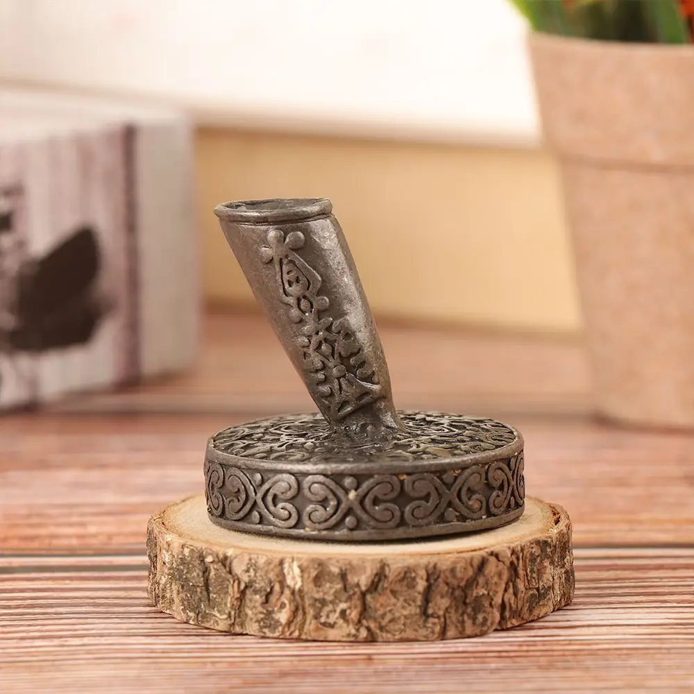 1pc Stationery Desktop Organizer Round Base School Office Supplies Pen Holder Metal Pen Clips European Style Vintage