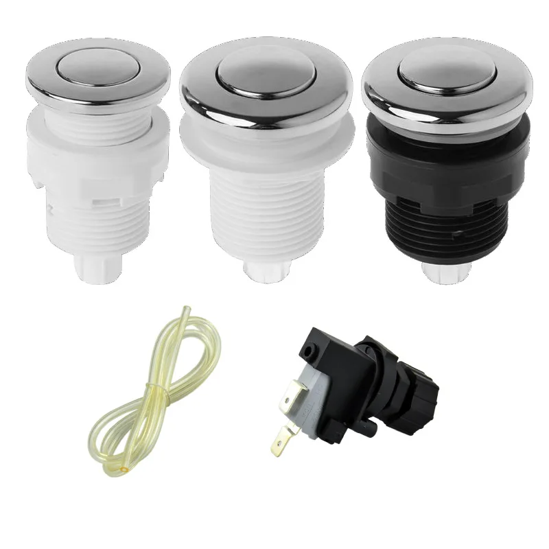 16A Pneumatic Push Button Switch Built-in Micro Switch for Food Waste Disposer Bathtub Spa Tubing Kit Home Appliance Accessories