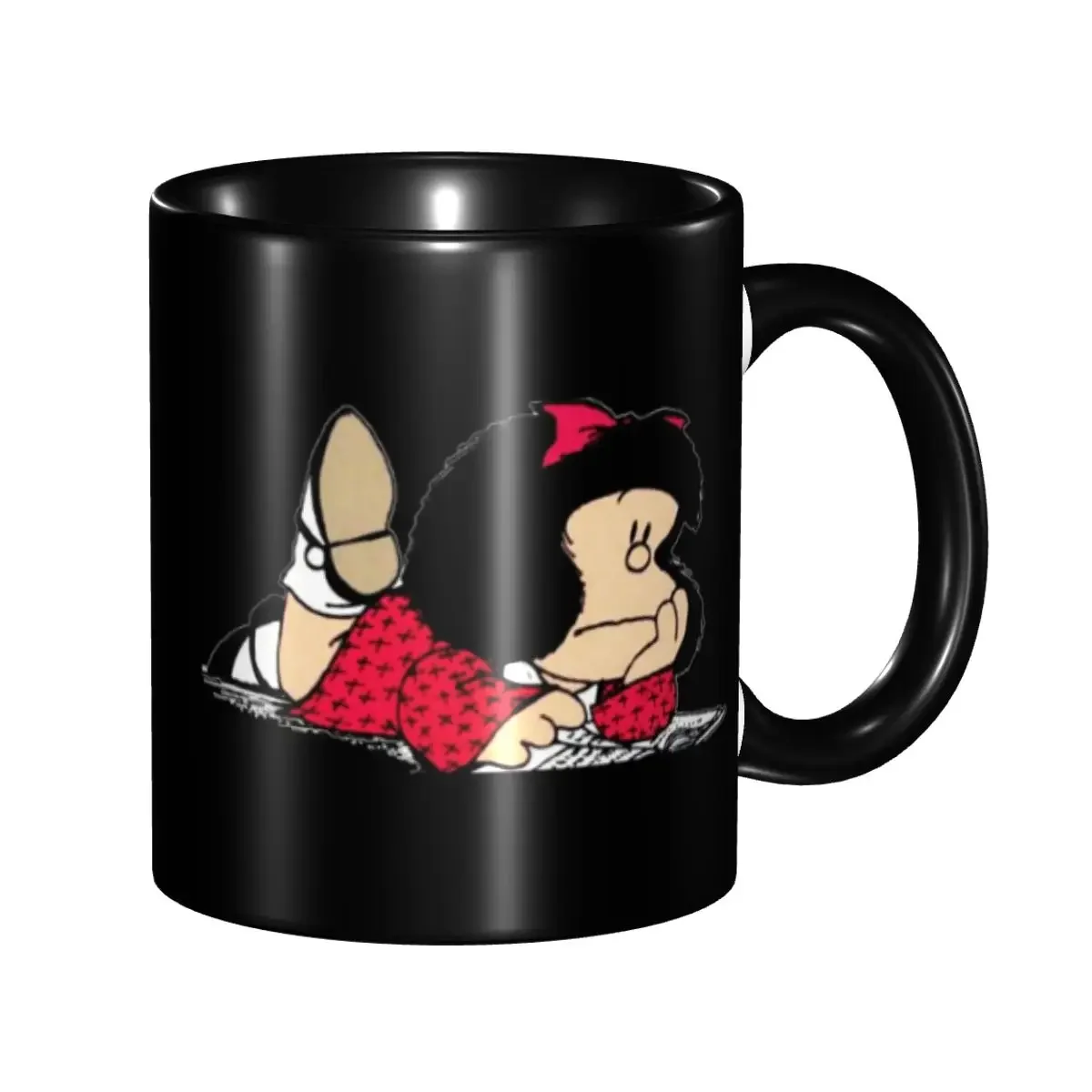 Custom Cute Mafalda Coffee Mug DIY Argentine Cartoon Quino Comic Ceramic Tea Milk Cup