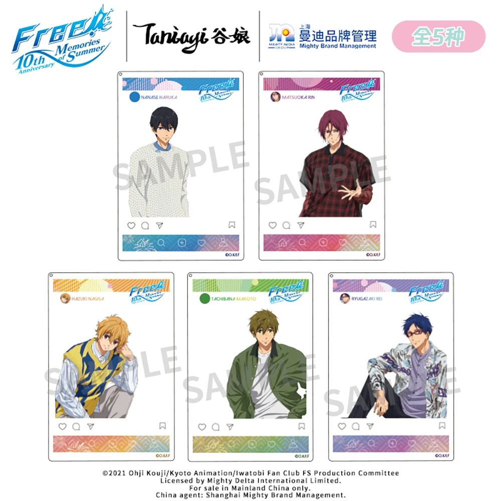 Anime Free! Acrylic Figure Nanase Haruka Tachibana Makoto Rin Matsuoka Exquisite Transparent Figure Model Plate Cosplay Toy