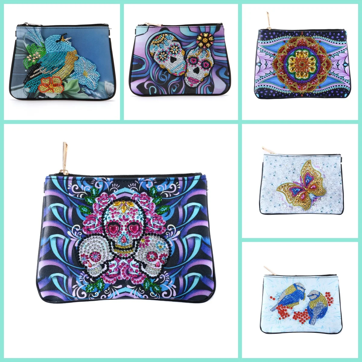 1 Piece Diamond Painted kit Messenger bag, animal Pattern PU leather Material, Suitable for going out and Playing, Traveling and