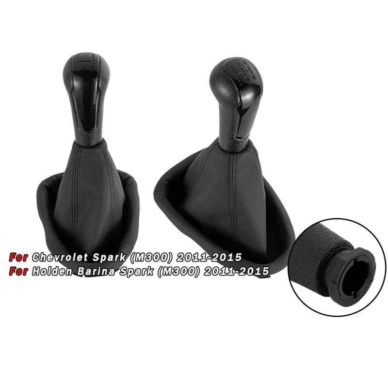 

5-Speed Manual Integrated Gear Shift Knob & Dust Boot for Chevrolet - Transmission Lever, Durable Car Cockpit Interior Accessory