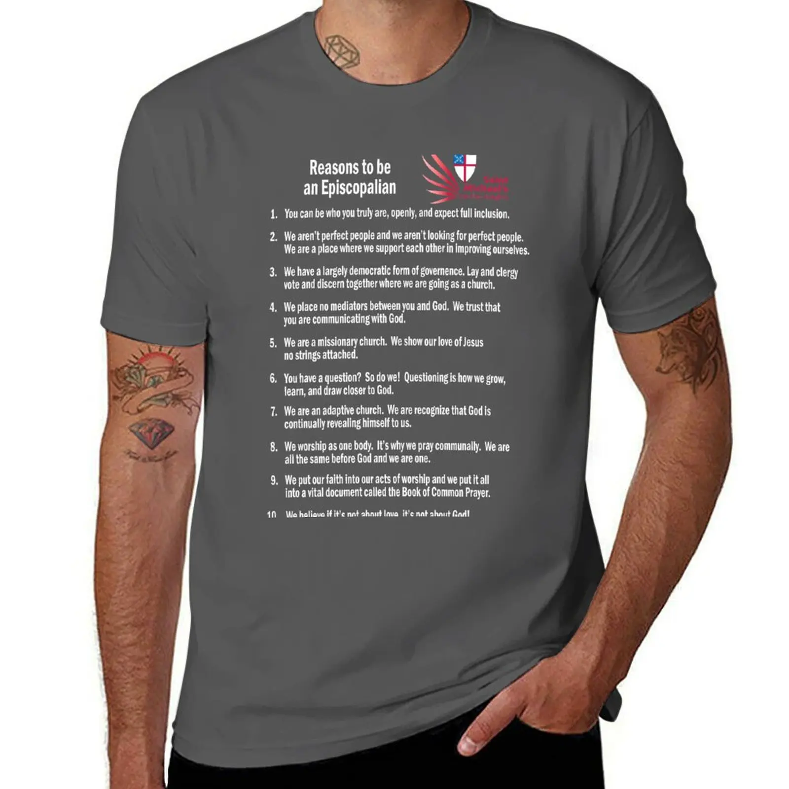 10 Great Reasons to be an Episcopalian - for Dark Shirts T-shirt summer top aesthetic clothes new edition mens cotton t shirts