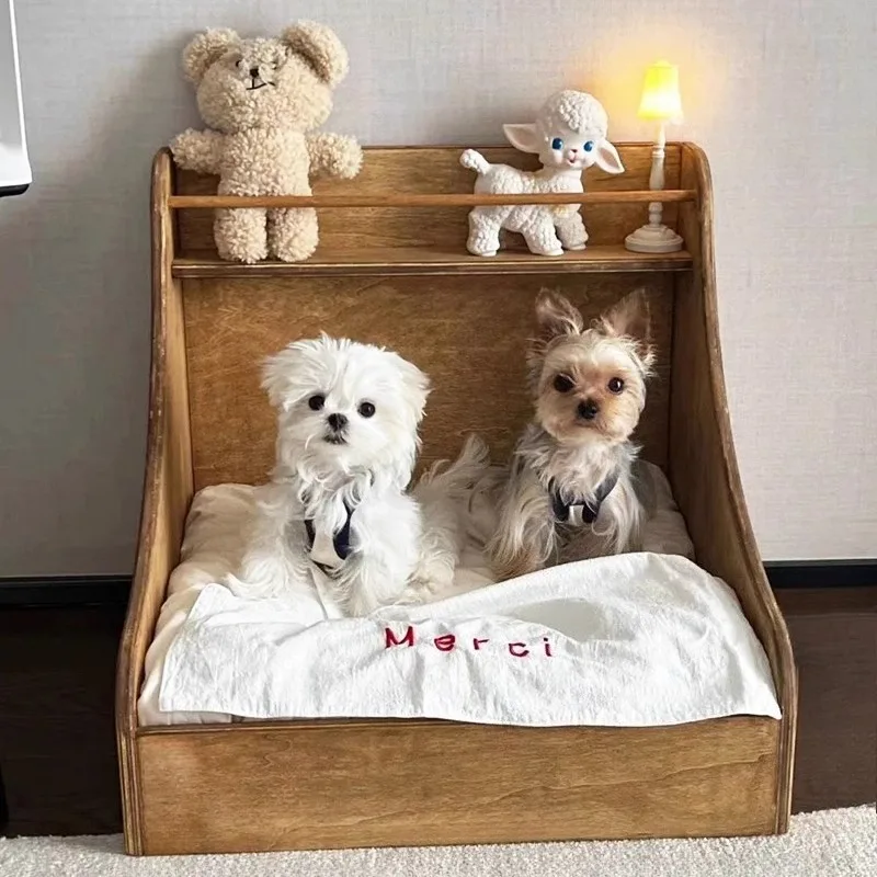 Wooden Cat Beds and Furniture Breathable and Wear-resistant Cats Sleeping Beds Comfortable Cat Accessories Pet