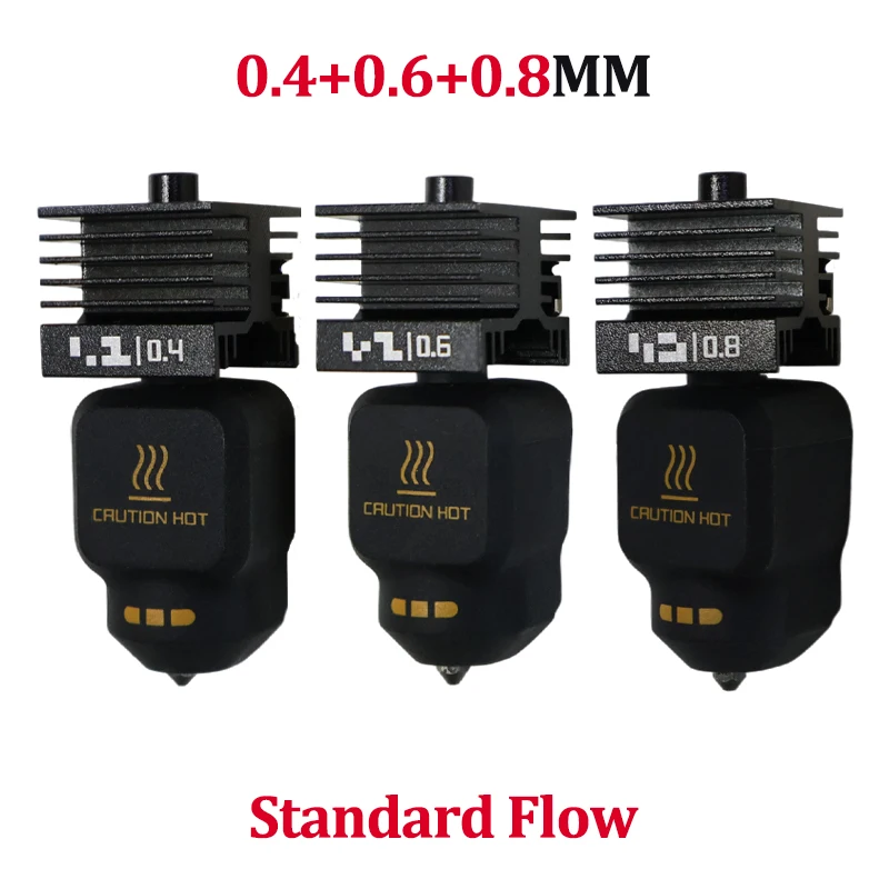 Upgrade P2S/X2D Hotend für Bambu Lab X2D Standard Flow Hotend – Hochwertiger Druck, abnehmbare Düse 0.2 0.4 0.6 0.8 Hotend-Kit