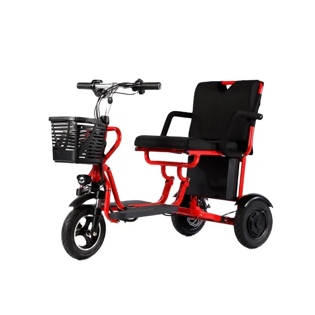 

CE Certified 350W 48V Foldable Electric Tricycle Customizable 3-Wheel Passenger Vehicle From China Factory for Export