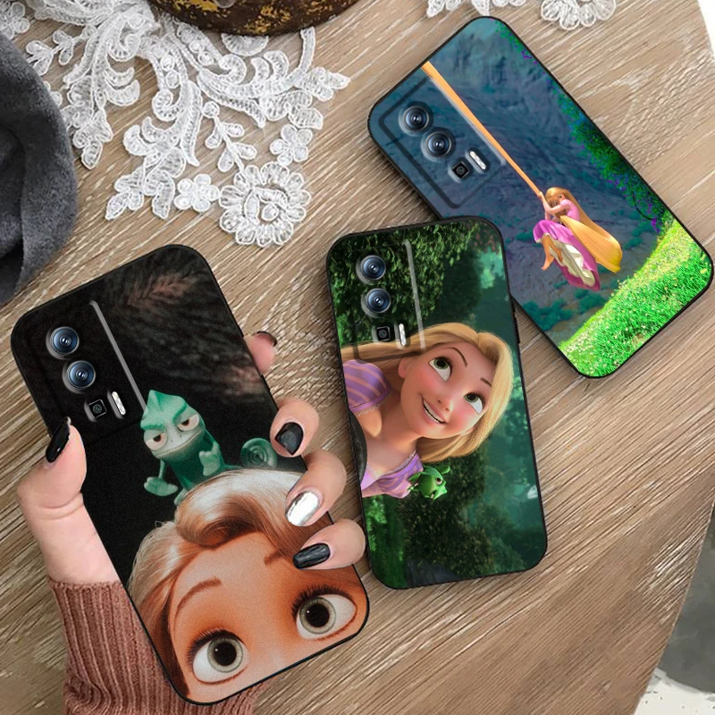 Rapunzel Tangled Disney For Xiaomi Redmi 9A 9C 9AT 10C 9 9T 10 12C 13C A3 12 K60 A1 K50 K40 5G Black Soft Phone Case