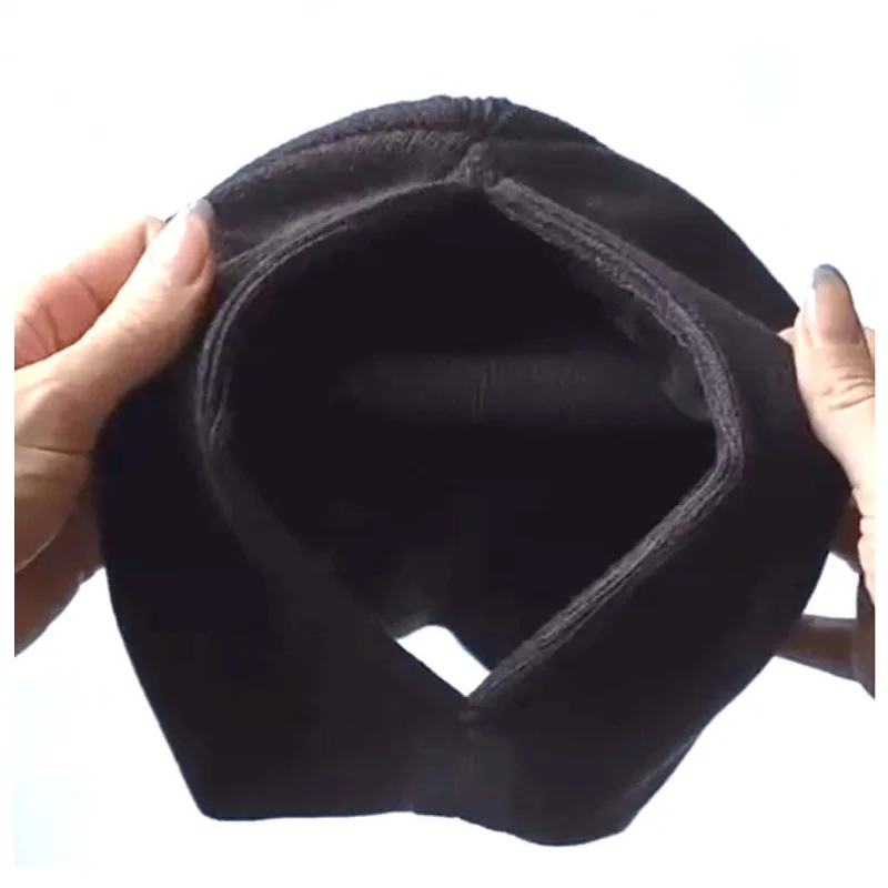 New Solid Color Opening Magnetic Suction Cap Ponytail Knitted Beanie Hat Automatic Magnetic Catch Sports Beanie Caps Skullies