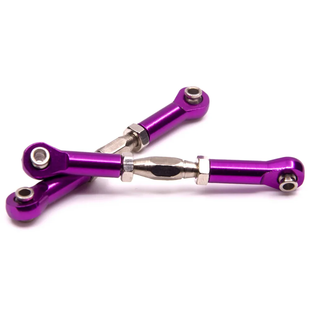 YEAHRUN Alloy Adjustable Servo Linkage Pulling Steering Rods Arms For  1/10 RC Model Car Upgrade Parts