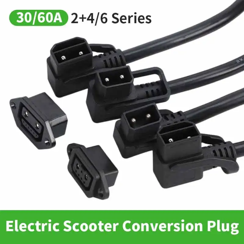 Niu Electric Scooter Conversion Plug 2+4 /2+6 New Energy Charging Connection Cable Power Plug with 0.5 M Cable Connector