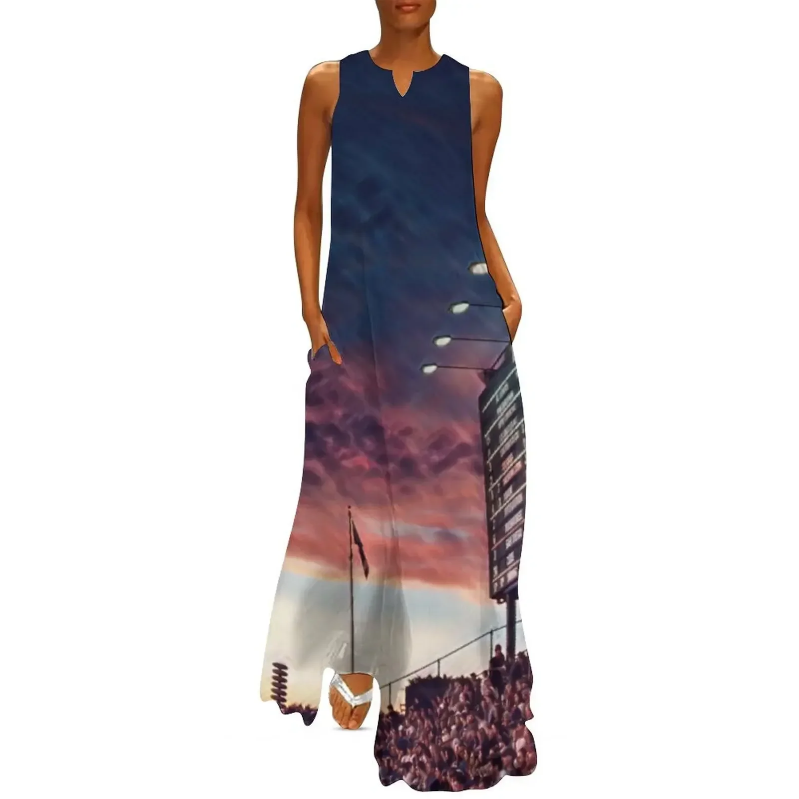 

Wrigley Field Score Board Long Dress elegant women's sets Dress woman loose summer dress womans clothing