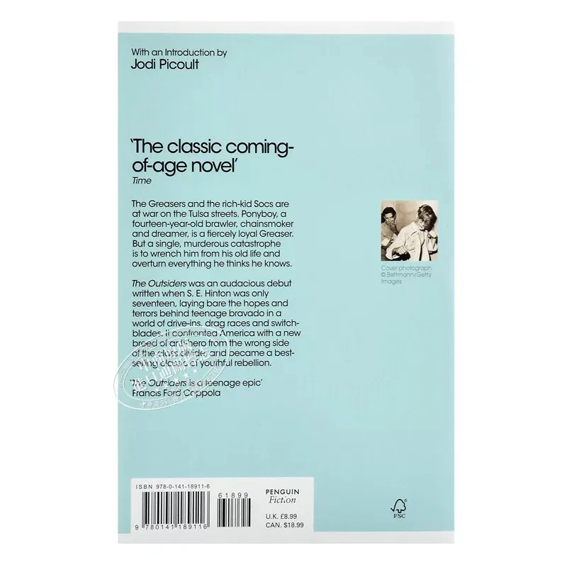 The Outsiders S.E. Hinton English Novel Young Adult Classic Coming of Age Greasers Socs