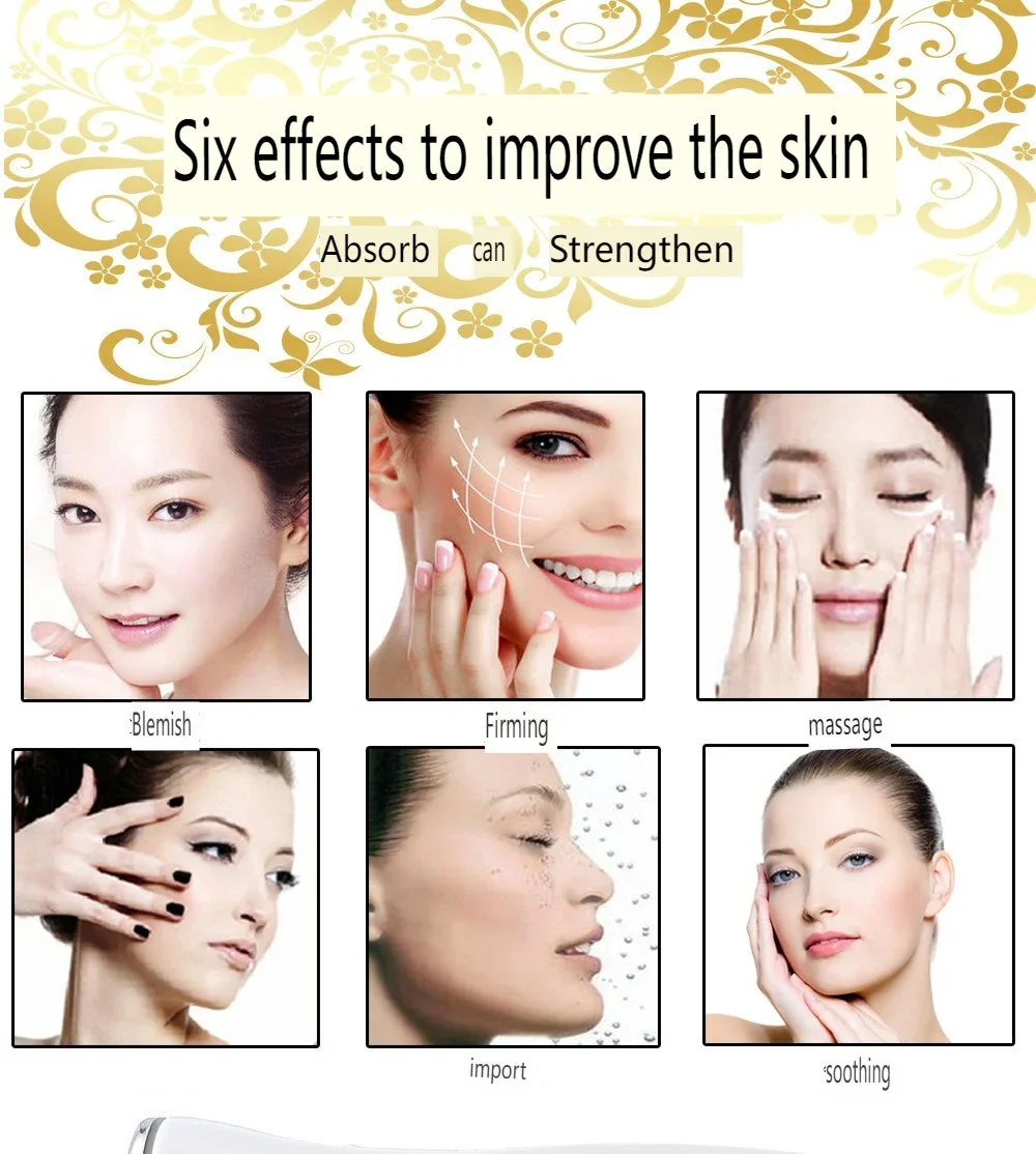 Elektryczne urządzenie do pielęgnacji twarzy, masaż wibracyjny, poprawa drobnych linii, wspomaganie wchłaniania, wprowadzanie jonów, bateria AA ML-084-DC