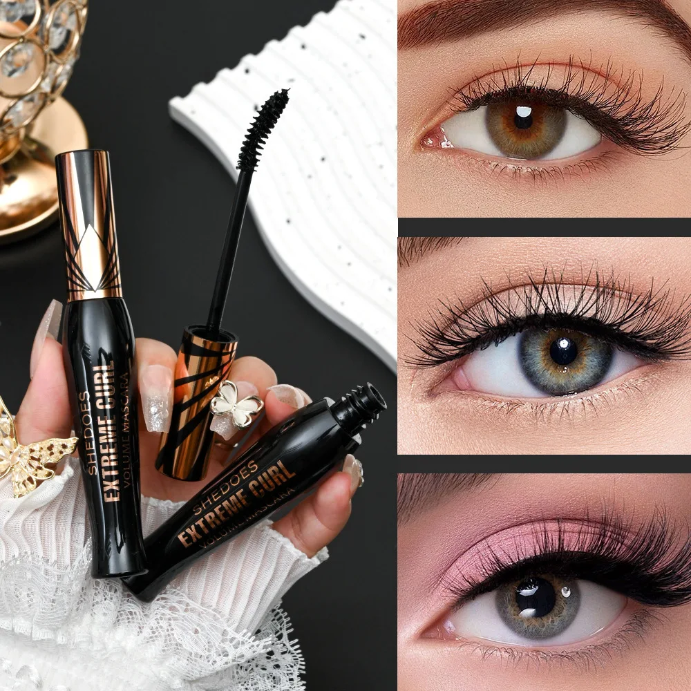 4D Volumizing Mascara Waterproof Lengthening Curling Effect Smudge Proof Clump Free Formula for Dramatic Lashes Cosmetics
