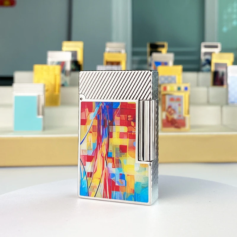 

Langsheng Lighter Pure Copper Customized Gift for Boyfriend High end Steel Sound Grinding Wheel Vintage Genuine Inflatable Light