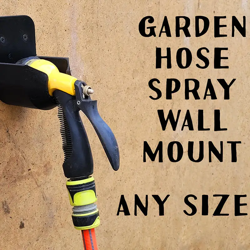 Garden Hose Nozzle Bracket Outdoor Sprayer Hanger Wall Mounted Pipe Head Placement Rack For Garden Garage Outdoor Yard