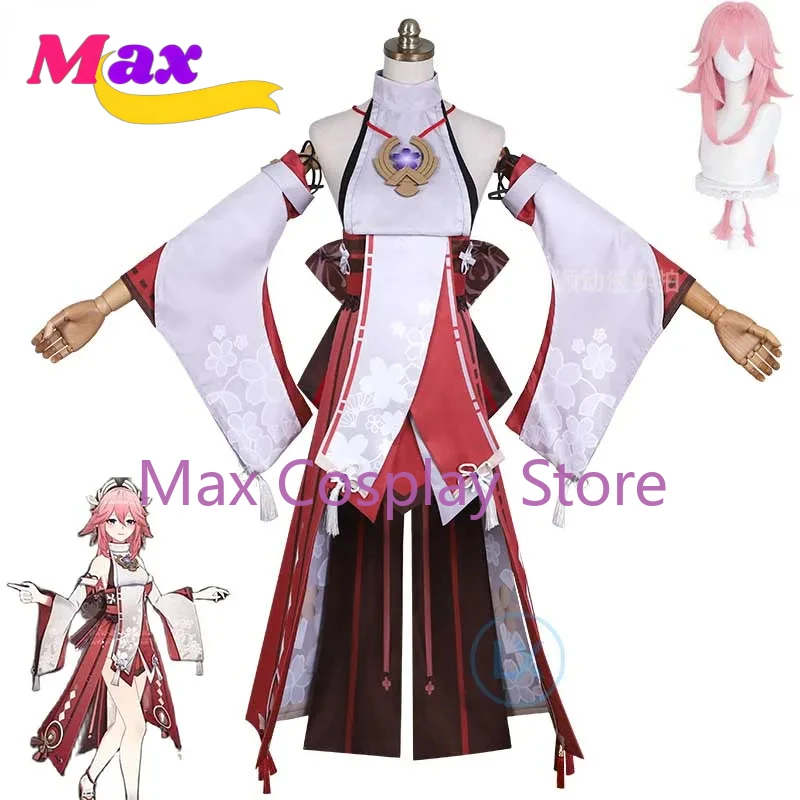 

Max Anime Game Genshin Impact Cosplay Costume Yae Lovely Game Suit Uniform Halloween Carnival Party Outfit