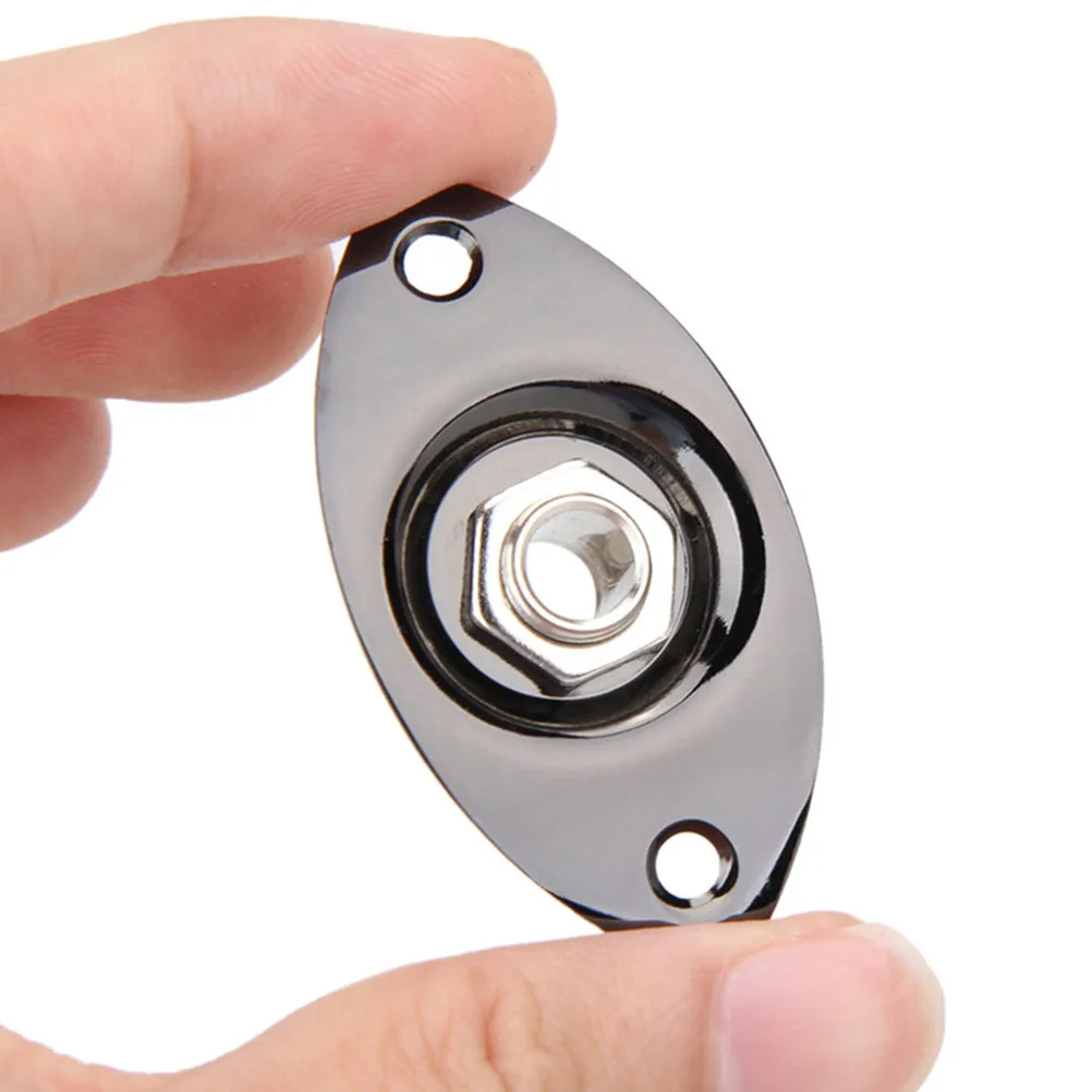 

3 Sets Guitar Zinc Electronic Socket Plate Alloy Socket Input Fittings Durable Replacement Parts Bass Accessories