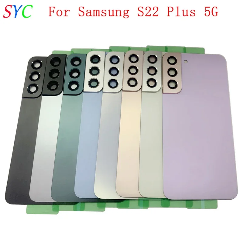 

Back Door Battery Cover Housing Case For Samsung S22 Plus 5G S906 S906B Rear Cover with Camera Lens Logo Repair Parts