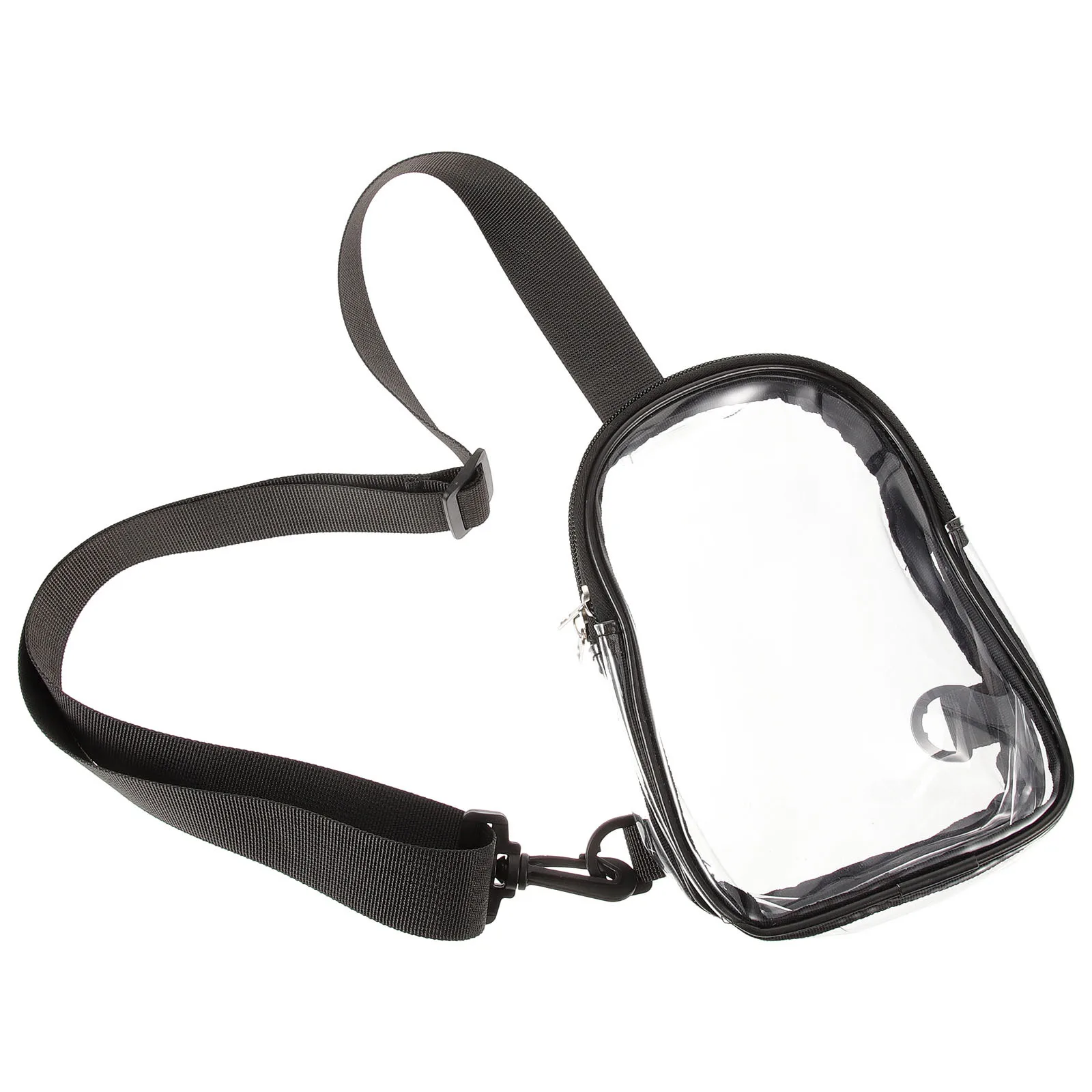 Clear Sling Bag PVC Cloth Running Phone Storage Adjustable Belt Lightweight Portable Crossbody Small Clear Bag for Travel Sports
