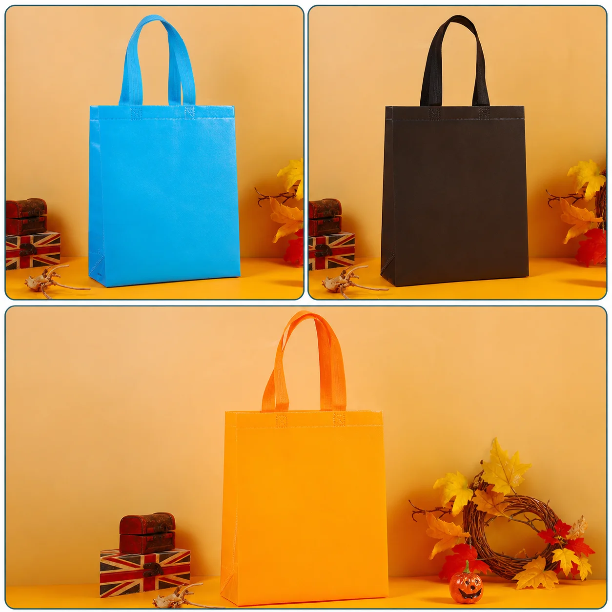 Festival Party Supplies Bag Reinforced Pp Non-Woven Gift Bag Trick Or Treat Candy Bag Lightweight For Daily Storage Candy Gift