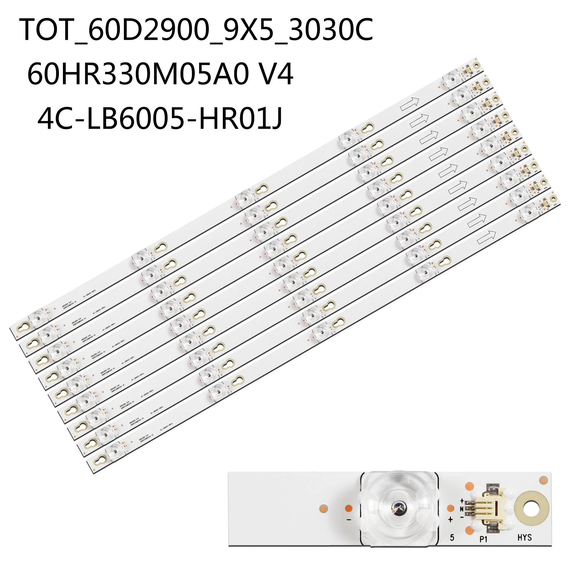 

9 шт./компл. 5 светодиодов светодиодная подсветка для U60V6026 L60P2-UD 60A730U 60U6700C 60D2900 4C-LB6005-HR01J LVU600LG0T5 TOT_60D2900_9X5_3030C