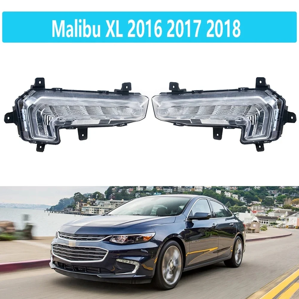 Car Front Right LED DRL Fog Light for Chevrolet Malibu XL 2016-2018 Auto Driving Lamp Daytime Running Light Bumper Lamp