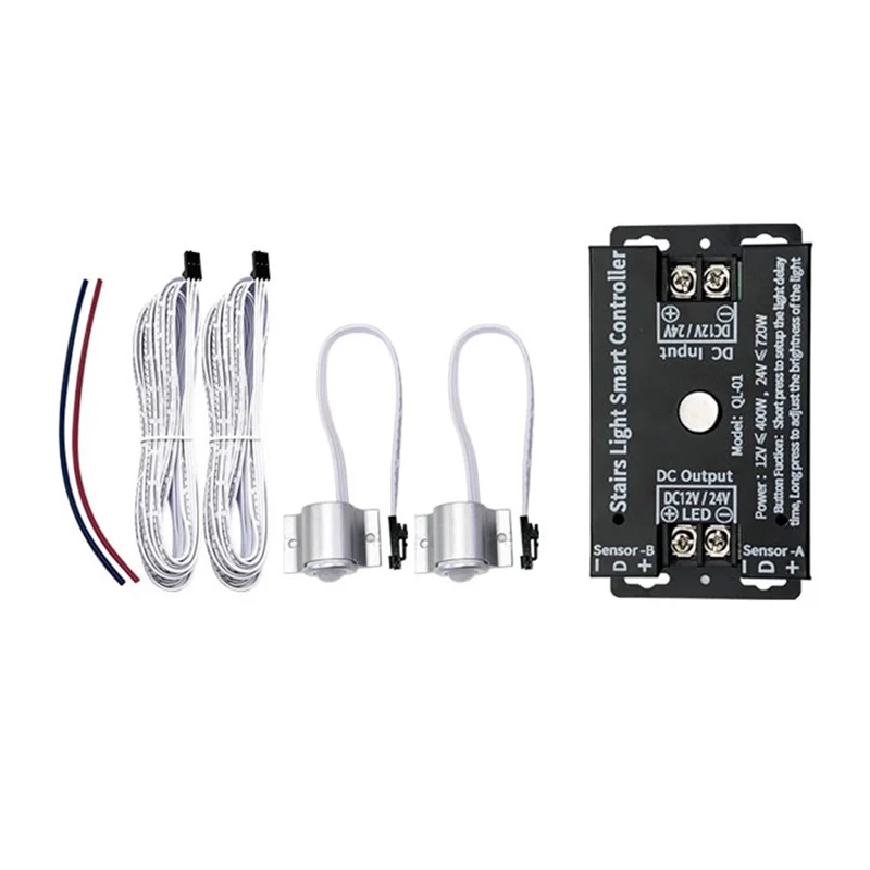 A41T Sensor Full Bright Stair Lights Controller Sensor Light Bar Hallway Step Lights Ladder Walking Stairs Sensor Controller