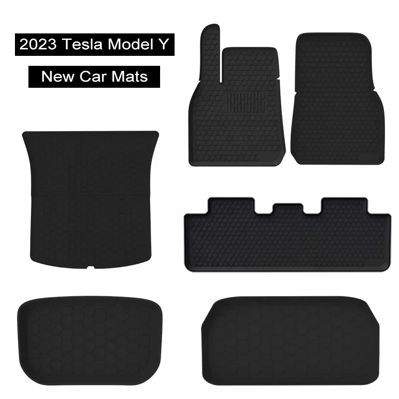 Silicone 3D Car Mats for 2023 Tesla Model Y Customized Car Floor Mat for Model Y Trunk Mats Accessories