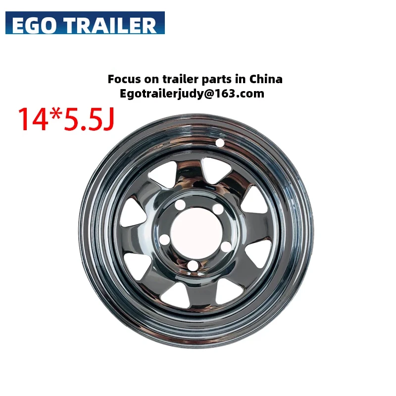 

Ego trailer 14"*5.5J CHROMED spoke trailer rim 5 -114.3 car bolt pattern trailer parts, trailer accessories